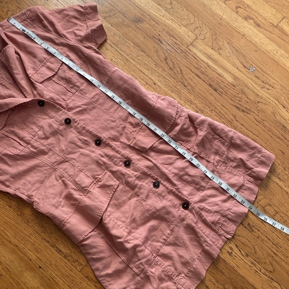 & OTHER STORIES Workwear Mini Button Down Dress In Rose Gold Color Size 10 - Picture 10 of 14